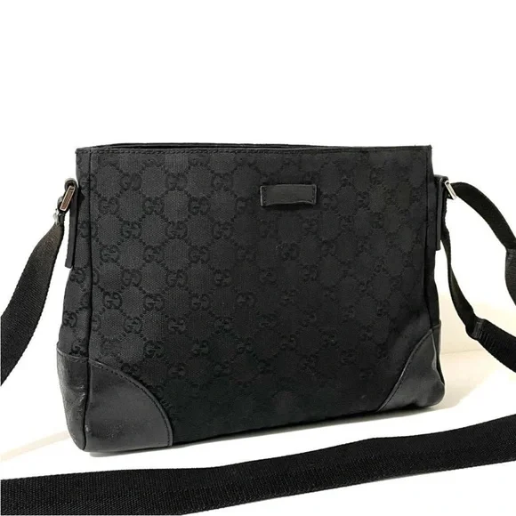 Gucci Black Monogram Messenger Bag - Picture 15 of 16